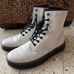 Doc Martens White Leather Women's Boots